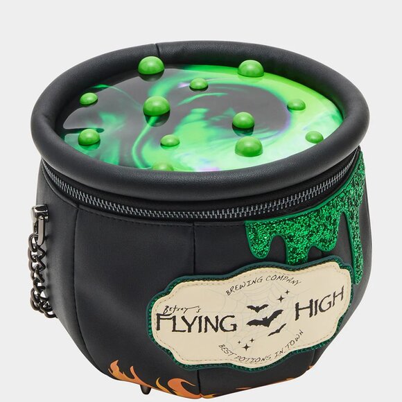 Betsey Johnson Kitsch Feelin Popular Black Witches Caludron NWT - Picture 3 of 9